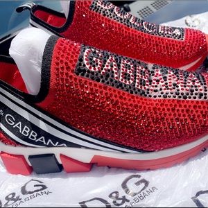 dolce and gabbana red sparkly shoes